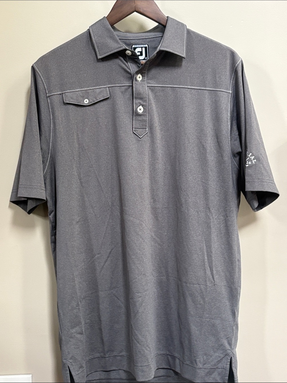 FootJoy Men's Charcoal Gray Performance Polo